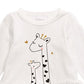 First Impressions Baby Girl's Cotton Giraffe Peplum Top White Size 24MOS