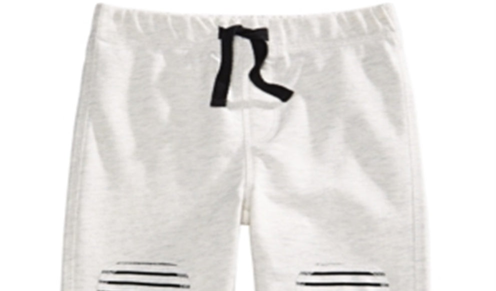 First Impressions Toddler Boy's Striped Knee Patch Pants White Size 4T