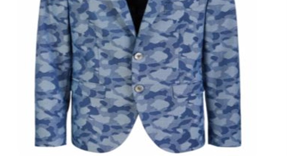 Ralph Lauren Big Boy's Classic Fit  Camouflage Sport Coat Blue Size 14 R