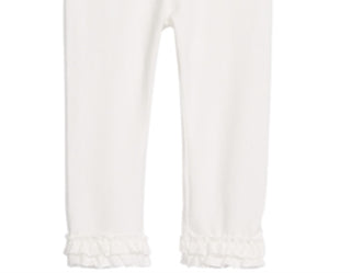 First Impressions Baby Girl's Ruffle Hem Leggings White Size 12 Months
