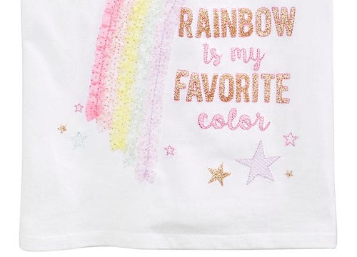 Epic Threads Toddler Girl's Rainbow Graphic Tank Top White Size 2T