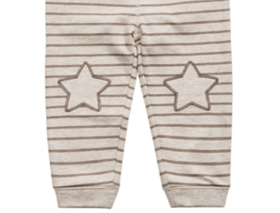 First Impressions Toddler Boy's Striped Star Patch Jogger Pants Brown Size 2T