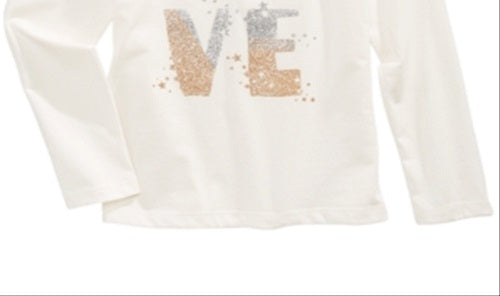 Epic Threads Toddler Girl's Glitter Love T-Shirt White Size 4T