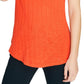 Sanctuary Women's Ribbed Scoop Neck Blouse Red  Size X-Large