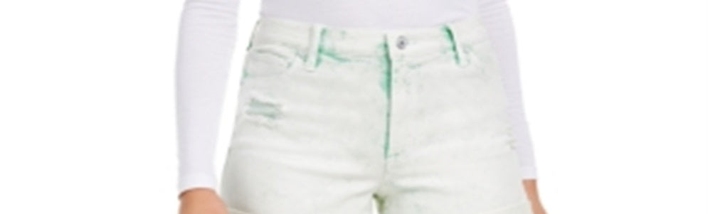 Celebrity Pink Junior's Distressed Denim Shorts Minty Foam Size 9