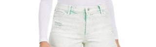 Celebrity Pink Junior's Distressed Denim Shorts Minty Foam Size 9
