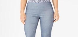 Charter Club Women's Tummy Control Skinny Pants Blue Size 2 Petite