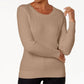 Karen Scott Women's Cable Knit Crewneck Sweater Chesnut Size X-Small