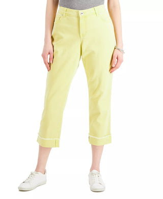 Style & Co Women's Denim Curvy Fit Capri Jeans Honey Glaze Size Petite S