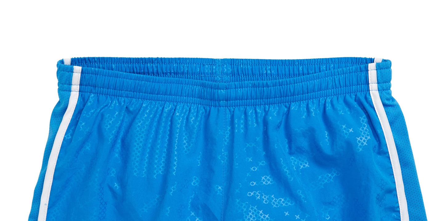 Nike Girl's Dri FIT Femme Printed Tempo Shorts Blue Size Large