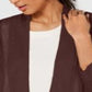 Alfani Women's Novelty Stitch Cardigan Brown Size Medium