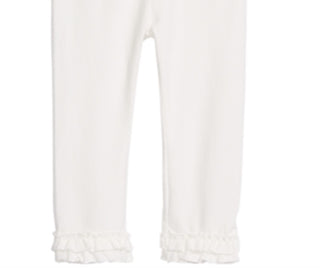 First Impressions Baby Girl's Ruffle Hem Leggings White Size 24MOS