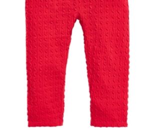 First Impressions Baby Girl's Textured Leggings Red Size 24MOS