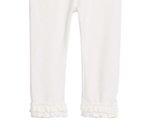 First Impressions Baby Girl's Ruffle Hem Leggings White Size 3-6MOS