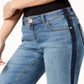 INC International Concepts Women's Contrast Trim Cuffed Denim Shorts Blue Size 6 Petite