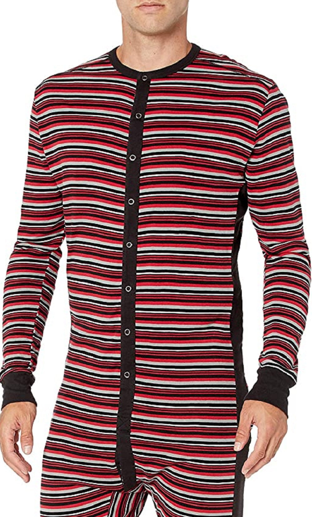 2(X)Ist Men's Cotton Jumpsuit Pajamas Red Size Medium