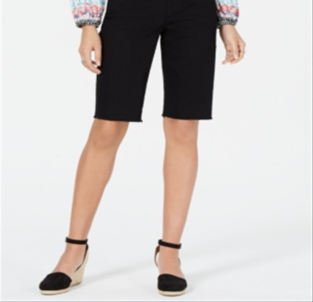 Style & Co Women's Cutoff Bermuda Shorts Black Size 4