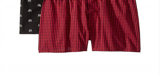 Ralph Lauren Little & Big Boy's 2 Pk Cotton Boxer Shorts Black/Red Size Small