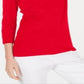 Karen Scott Women's Cotton 3/4 Sleeve Top Red Size XX-Large