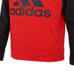 Adidas Big Boy's Colorblocked Fleece Hoodie Red Size Small
