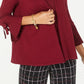 Alfani Women's Tie Sleeve Cardigan Red Size -Petite L