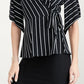 Alfani Women's Tie Detail Surplice Top Black Size Petite Small