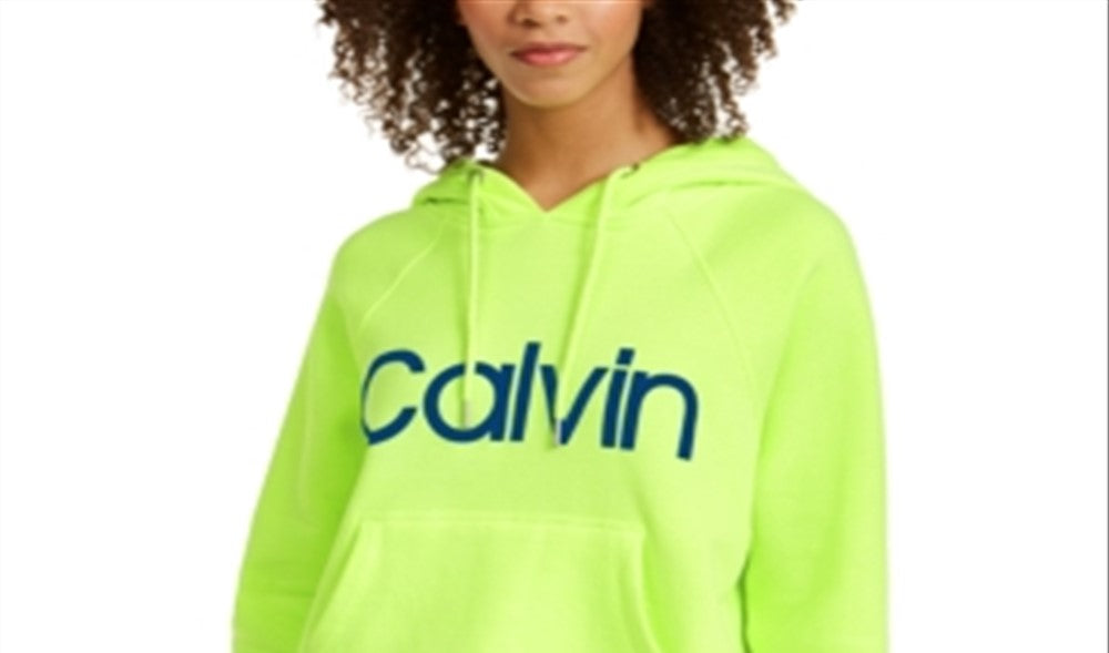 Calvin Klein Women's Performance Relaxed Logo Hoodie Green Size Large