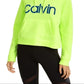 Calvin Klein Women's Performance Relaxed Logo Hoodie Green Size Large