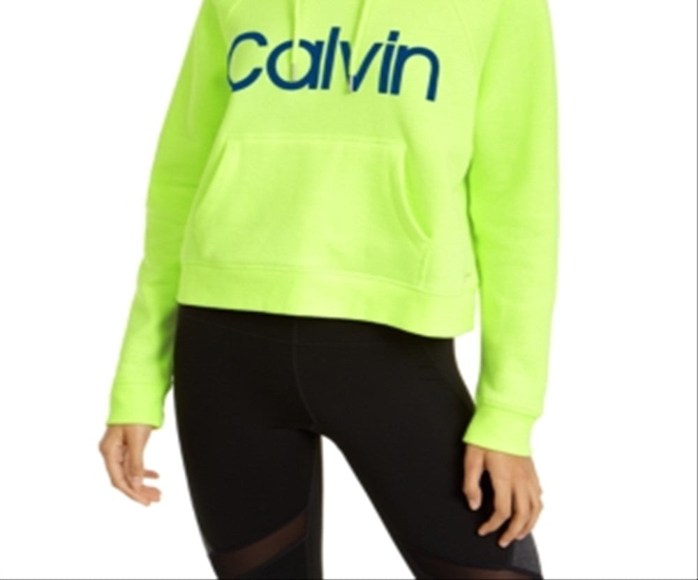 Calvin Klein Women's Performance Relaxed Logo Hoodie Green Size Large
