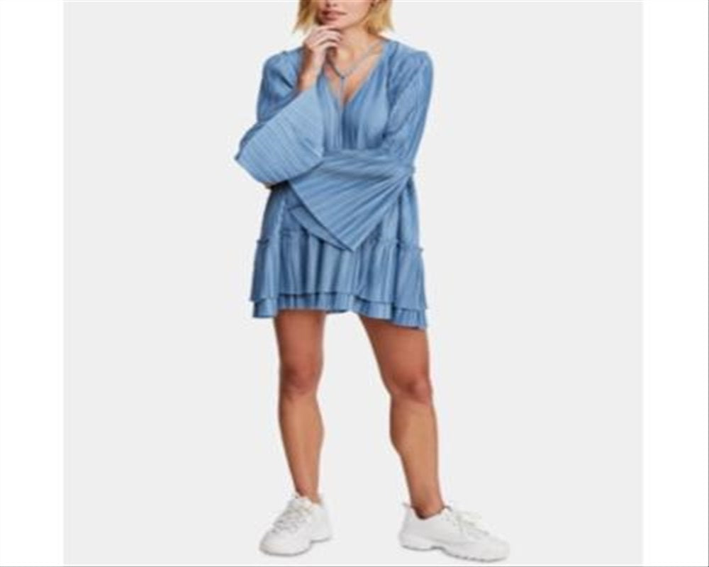 Free People Women's Can't Help It Minidress Blue Size Small