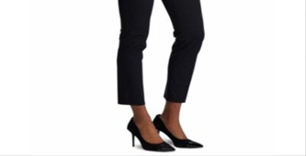 Ralph Lauren Women's Stretch Straight Leg Pants Black Size 14 Petite