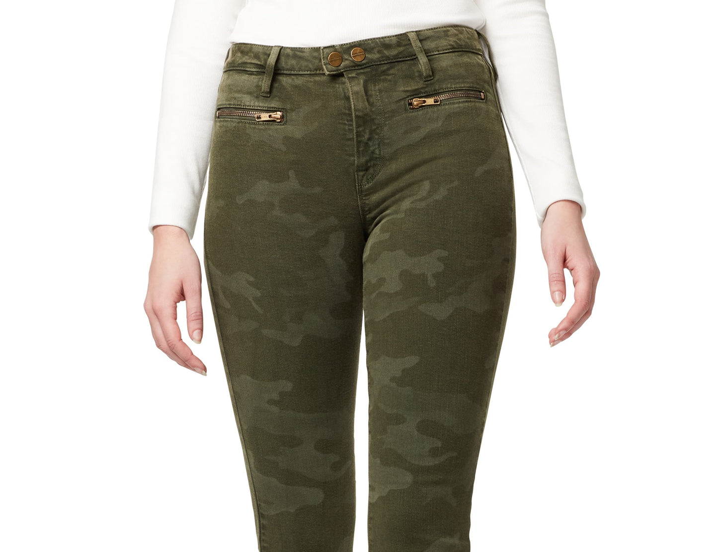 Sanctuary Women's Camo Connector Kick Crop Jeans Green Size 29/8