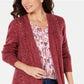 Karen Scott Women's Turbo Duster Cardigan Red Size X-Small