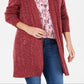 Karen Scott Women's Turbo Duster Cardigan Red Size X-Small