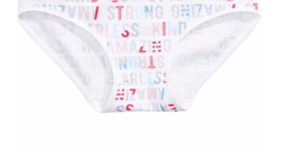 Maidenform Little & Big Girl's Printed Seamless Hipster Underwear White Size Small