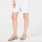 Karen Scott Women's Cotton Drawstring Shorts White Size Small