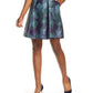 Vince Camuto Women's Belted Floral Print Fit & Flare Dress Blue Size 12