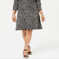 Karen Scott Women's Nouvelle Floral Swing Dress Black Size Small