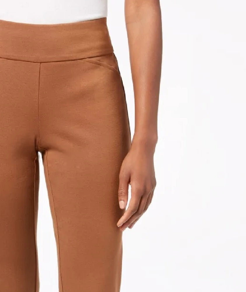 Charter Club Women's Petite Pull-on Ponte-Knit Pants Honey Size 10 P