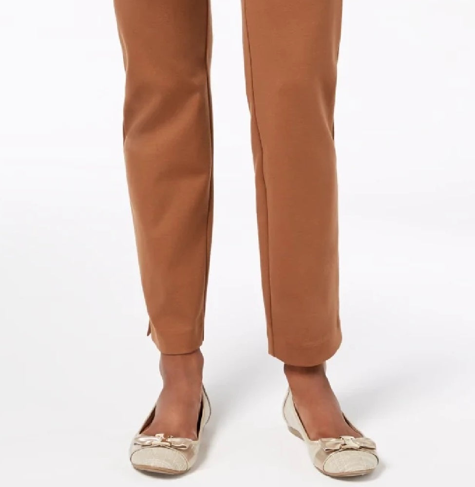 Charter Club Women's Petite Pull-on Ponte-Knit Pants Honey Size 10 P