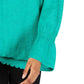 Style & Co Women's Smocked Hem Top Peacock Green Size Small
