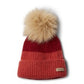 Columbia Women's Pom Pom Winter Beanie Hat Red Size Regular