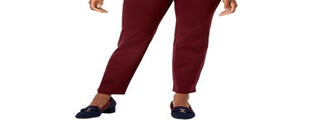 Charter Club Women's Cambridge Slim Leg Tummy Slimming Leggings Maroon Size 16P