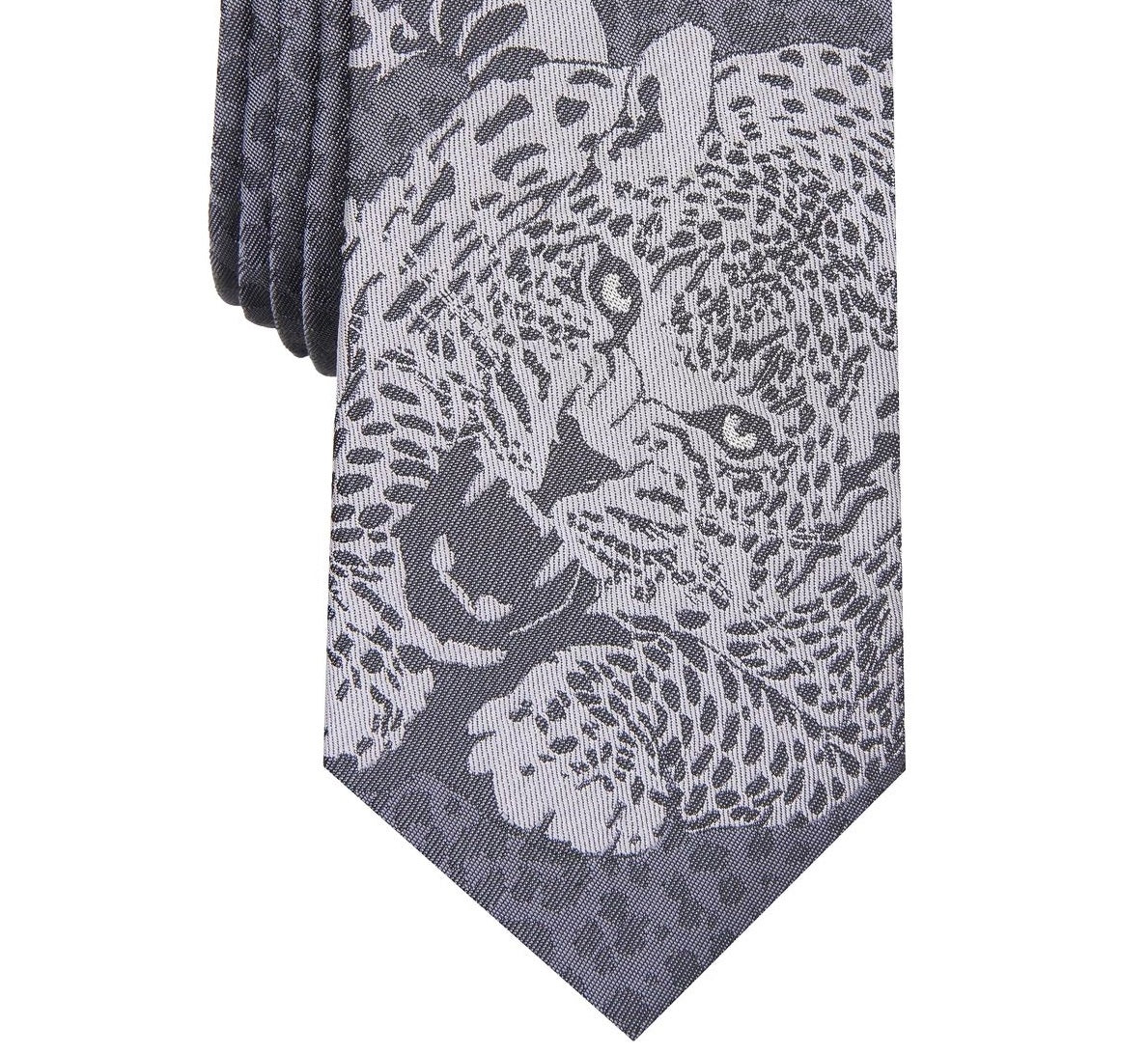 INC International Concepts Men's One Skinny Tonal Panther Slim Neck Tie Gray Size Regular