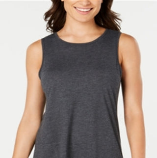 Ideology Women's Tie-Back Tank Top Grey Size XL