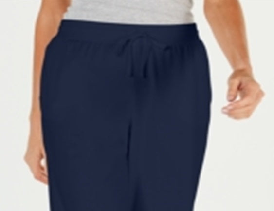 Karen Scott Women's Pull on Knit Skimmers Blue Size Large