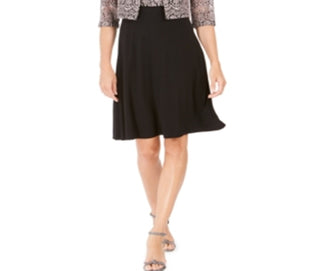 Jessica Howard Women's Dress & Lace Jacket Gray Size 12 Petite