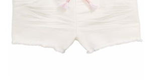 First Impressions Baby Girl's Striped Waist Denim Shorts White Size 18MOS