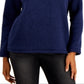 Style & Co Women's Cowlneck Sherpa Pullover Blue Size X-Large