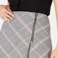 Bar III Women's Zipper Detail Plaid Skirt Black Size 0